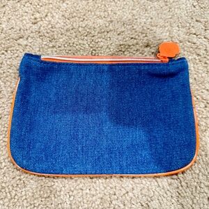 Ipsy Denim Makeup Bag Toiletry Bag Pencil Pouch Trap Sack